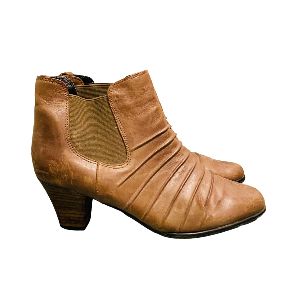 ROS HOMMERSON Brown Distressed Leather Ankle Bootie